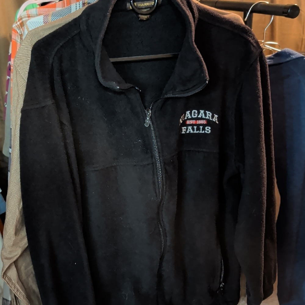 Black Fleece Jacket for Men Niagara Falls